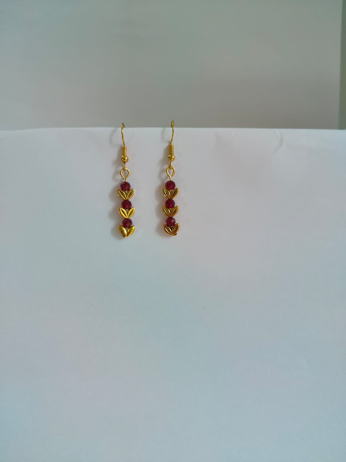 Demure Maroon Earrings