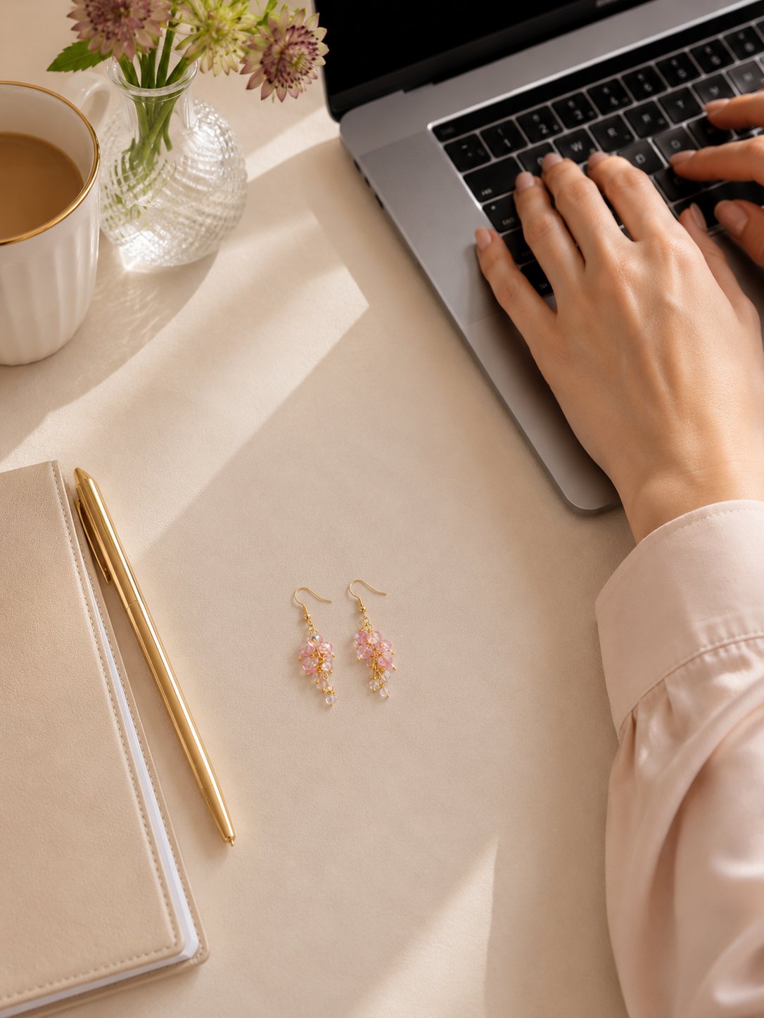 Gossamer Rose Earrings