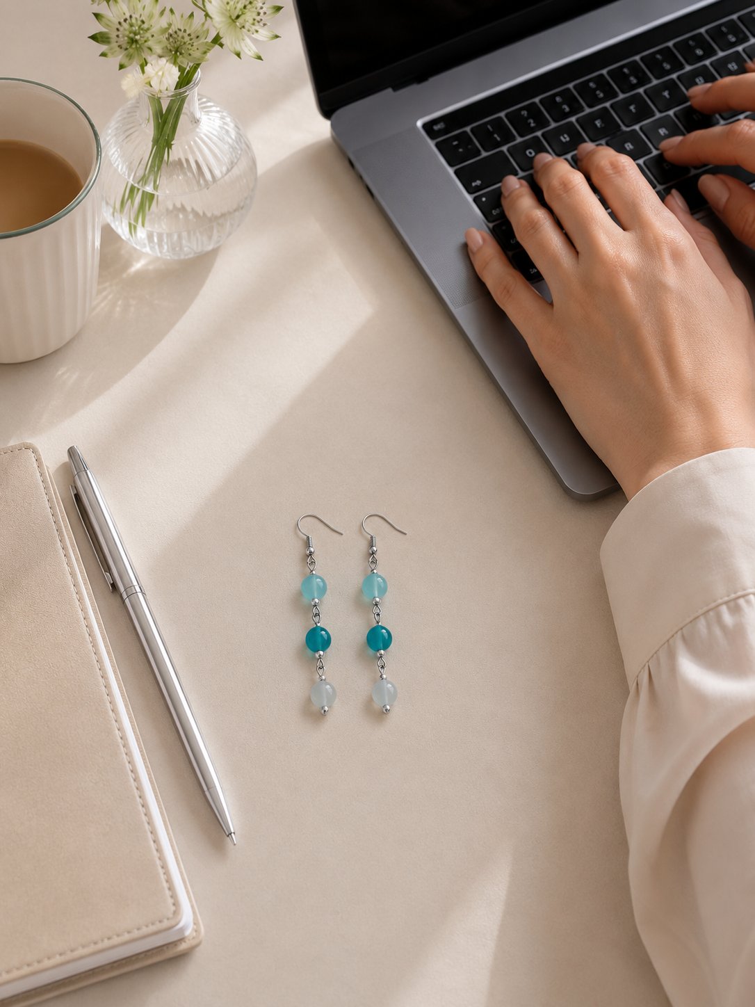 Porcelain Lagoon Earrings