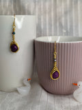 Purple Ribcage Earring