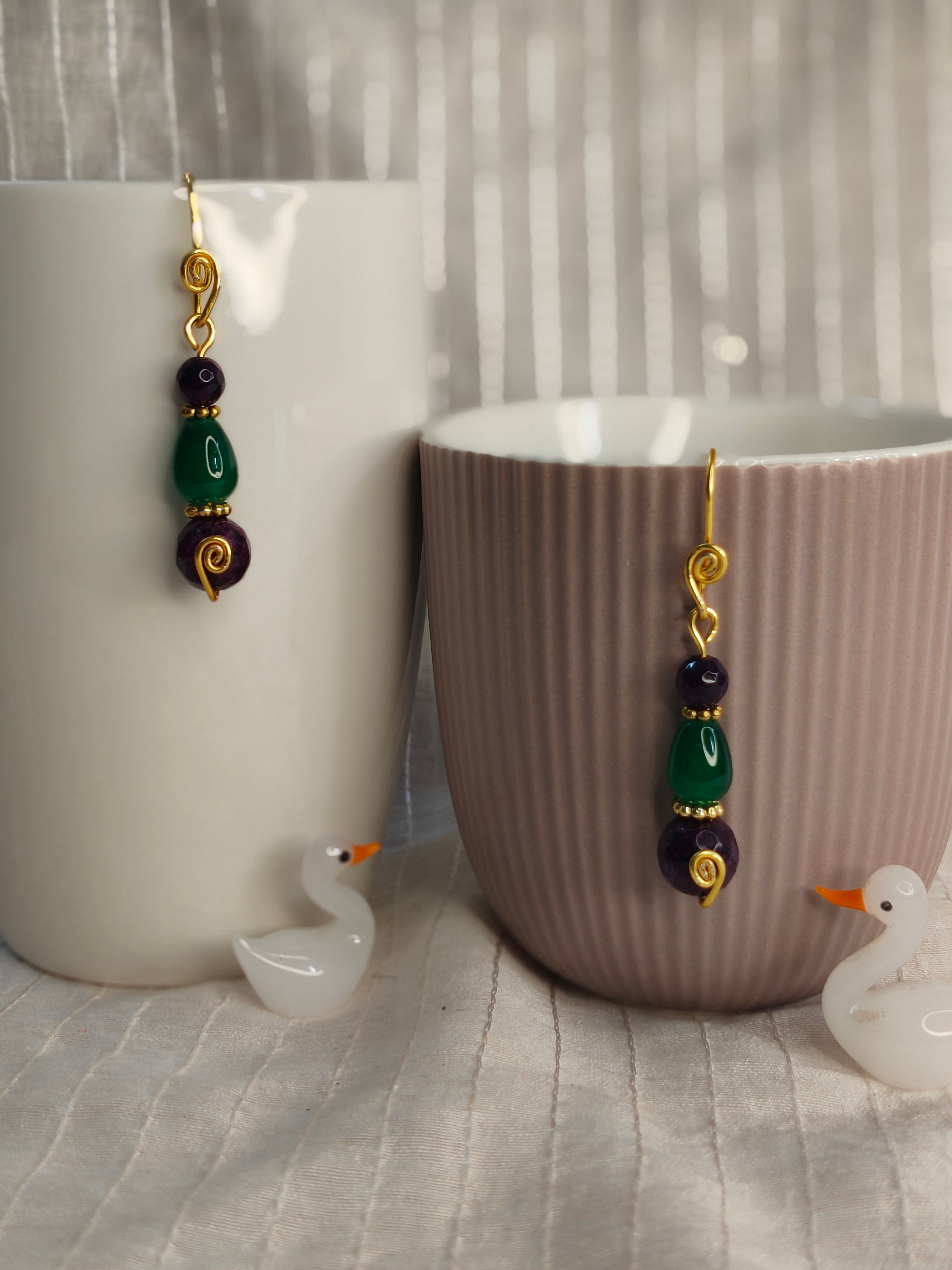 Ethnic Purple Silkmate Earrings