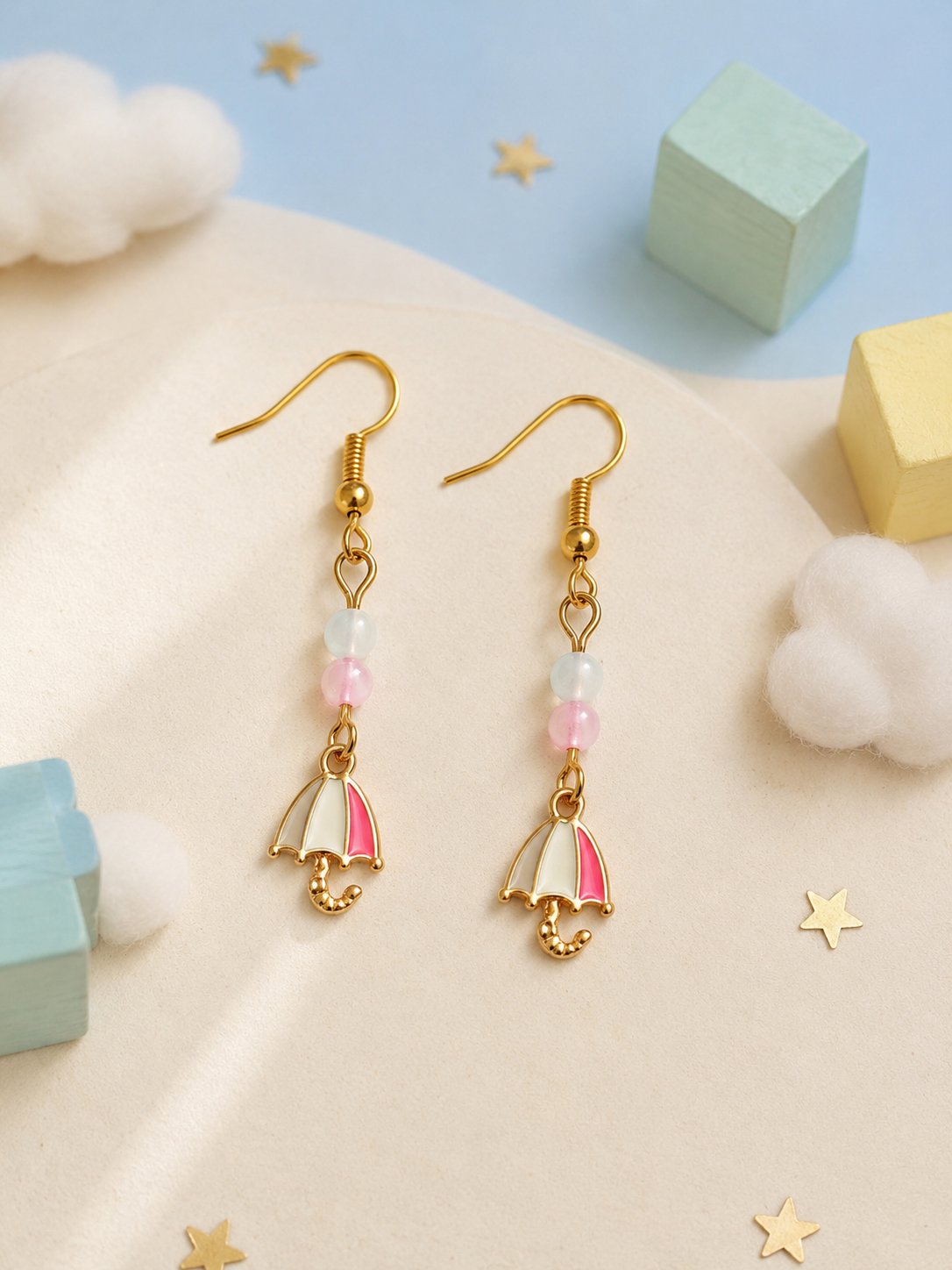 Sparkly Peony Earrings