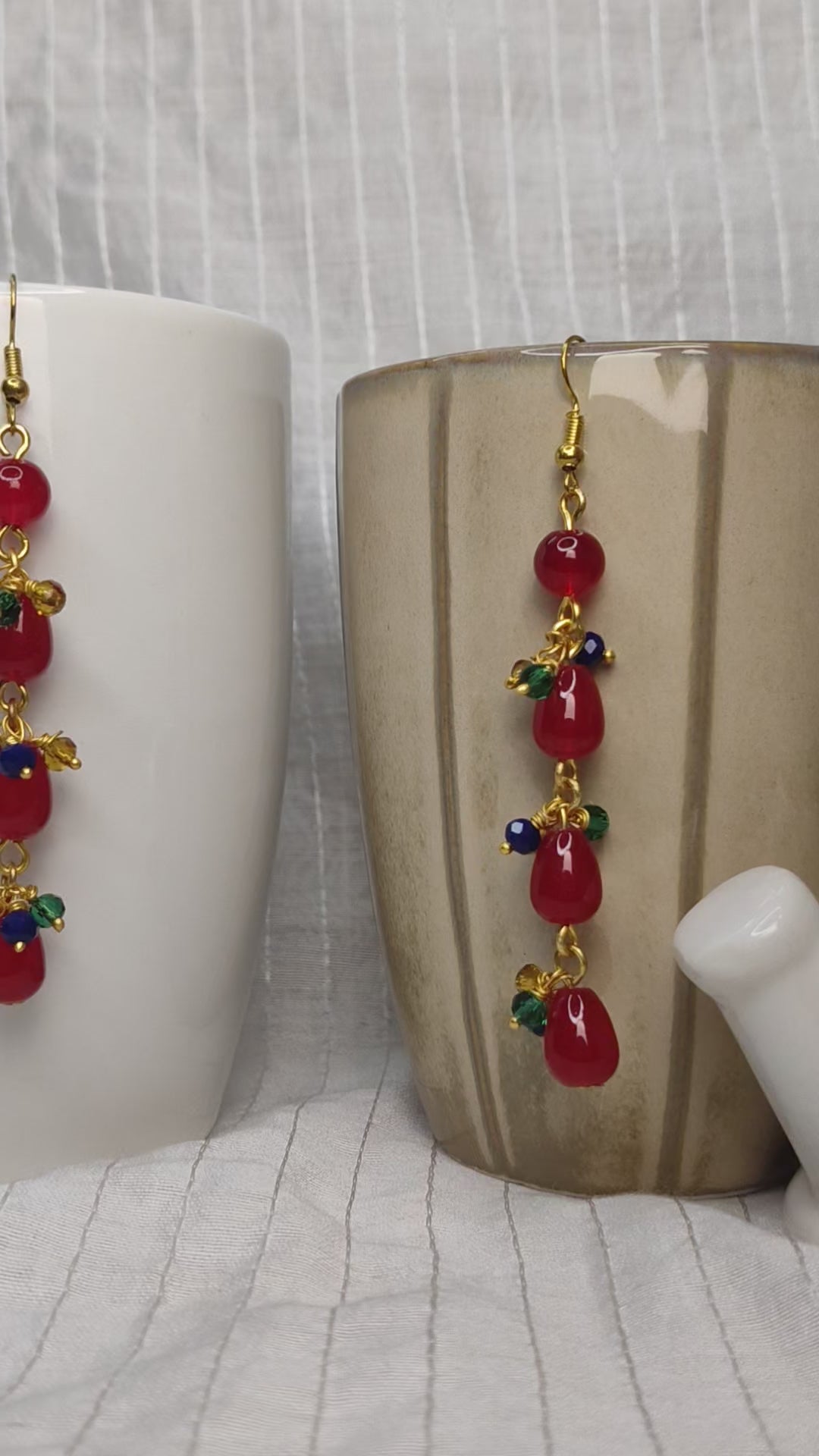 Festive Carmine Earrings