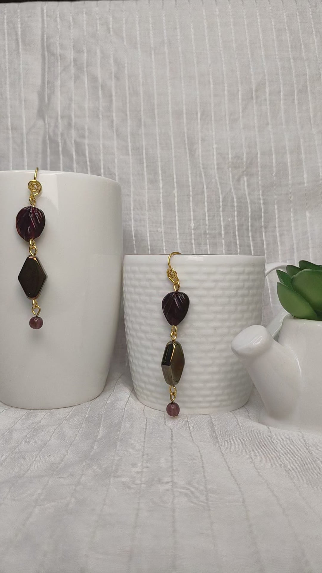 Wandering Burgundy Earrings