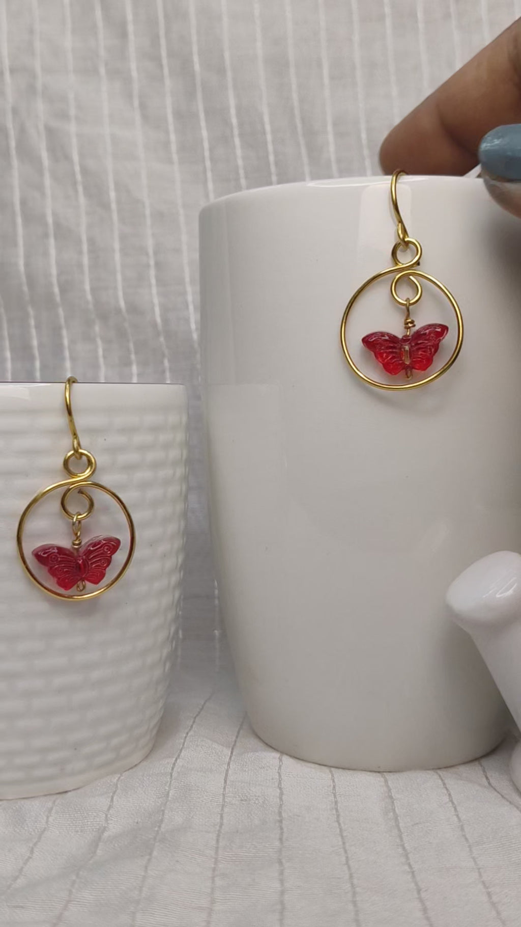 Cute Crimson Earrings