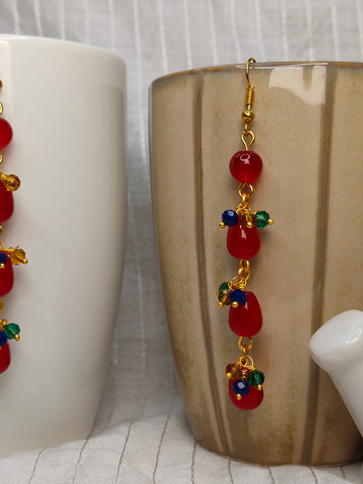 Festive Carmine Earrings