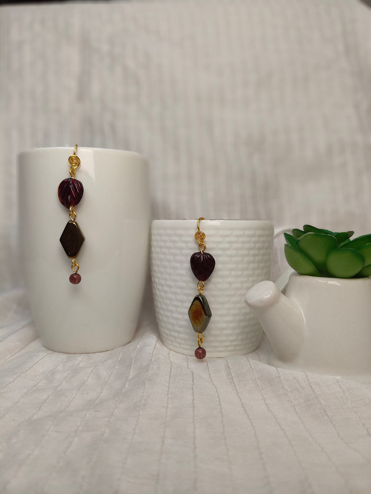 Wandering Burgundy Earrings
