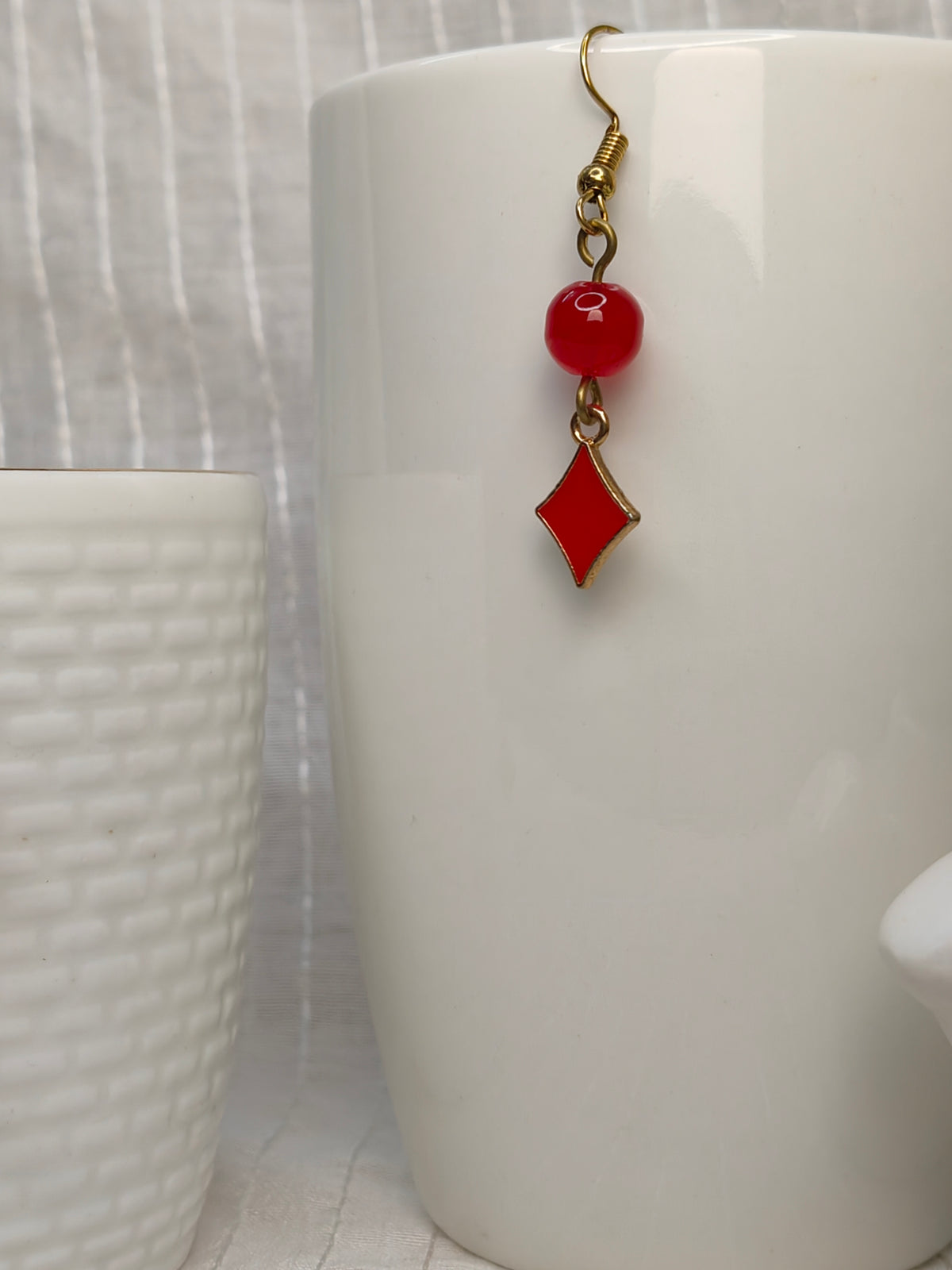 Red Diamond Earrings