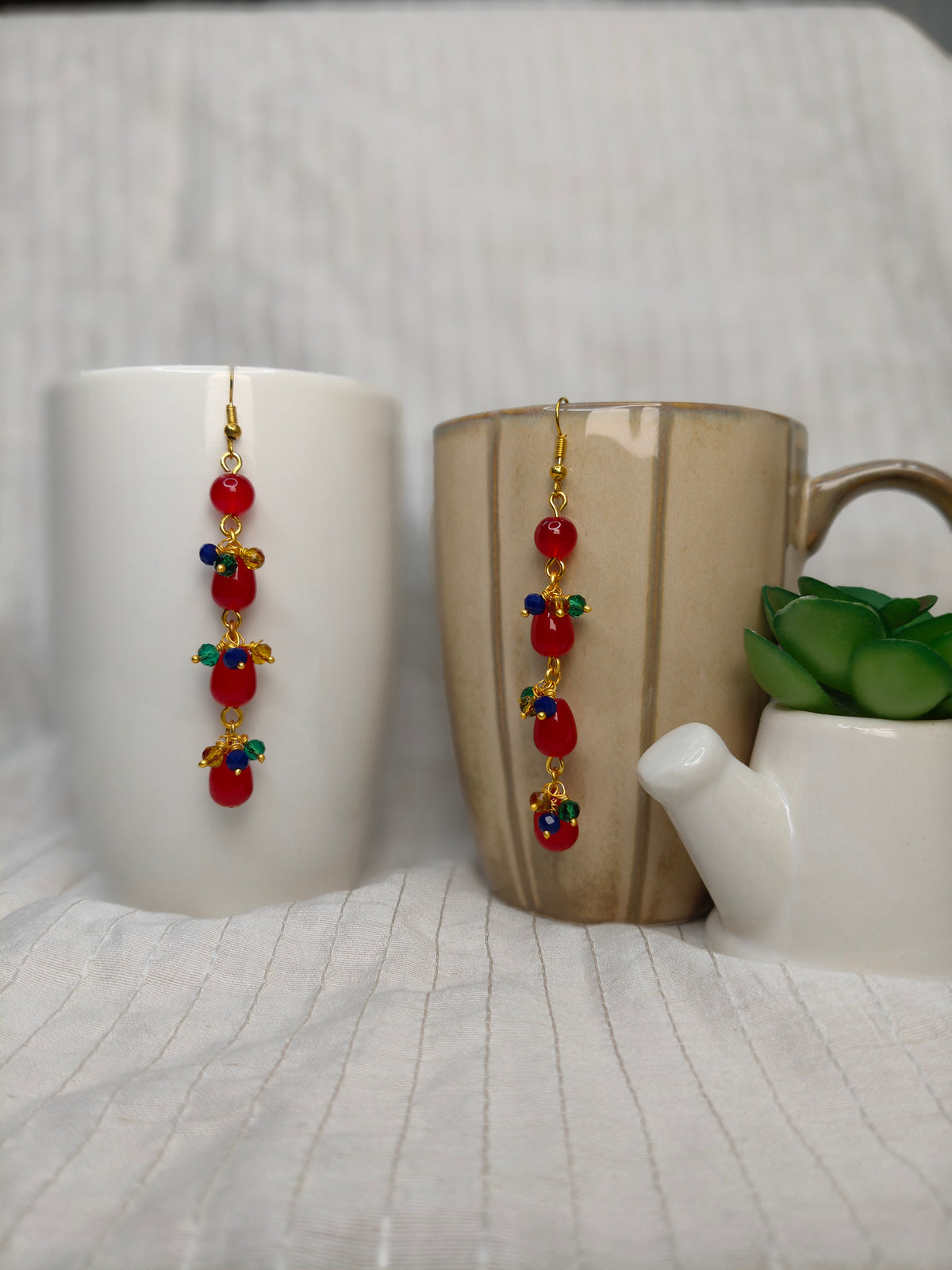 Festive Carmine Earrings