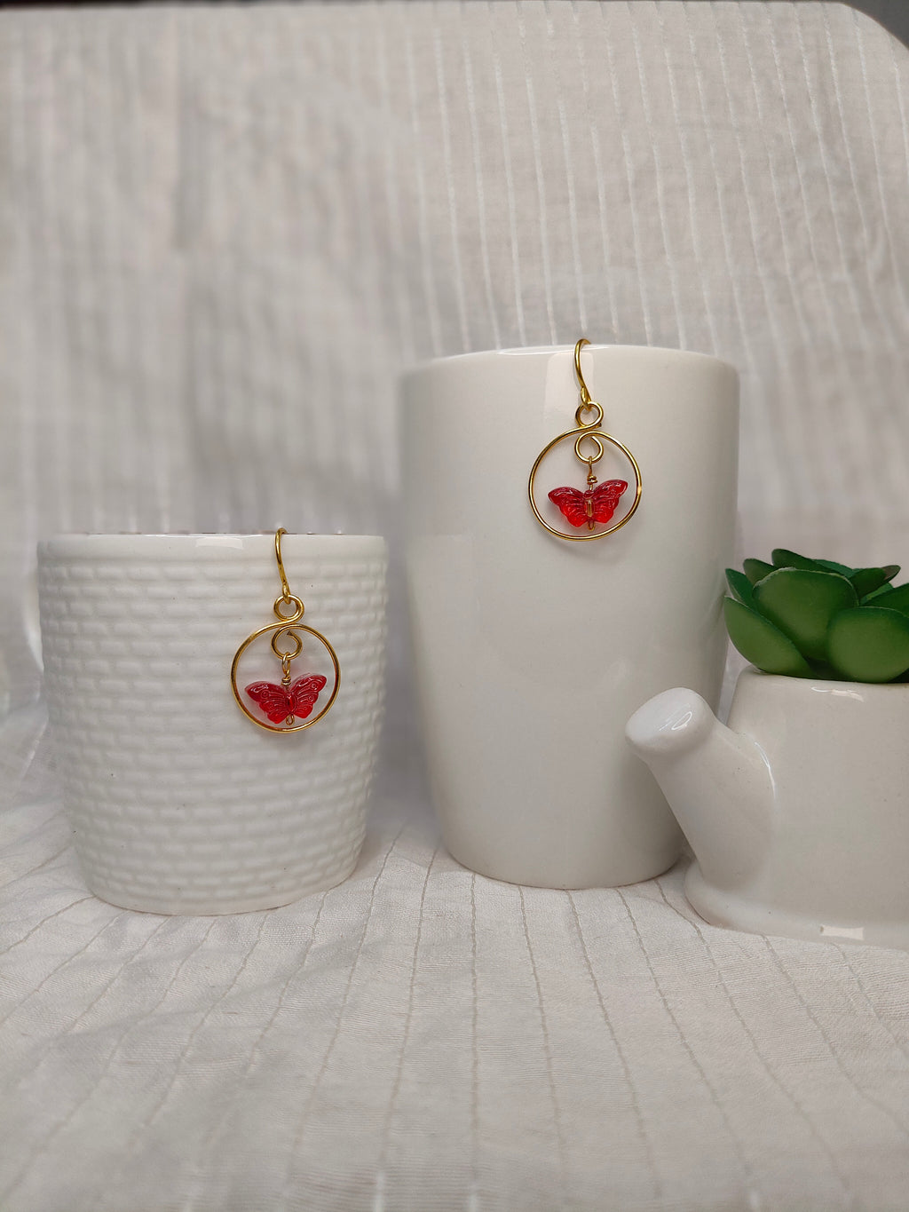 Cute Crimson Earrings